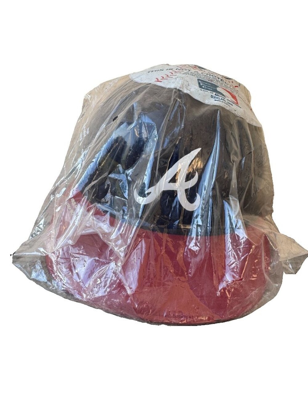 NEW VINTAGE Atlanta Braves Souvenir Helmet Home Depot Promo Hat A Logo MLB Navy